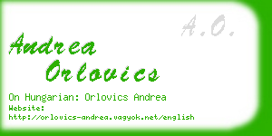 andrea orlovics business card